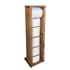 Toilet roll stand Laila pakoworld walnut 15x15x56cm 120-000161