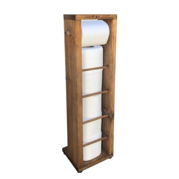 Toilet roll stand Laila pakoworld walnut 15x15x56cm 120-000161