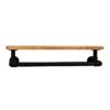 Wall shelf Beckett pakoworld black-natural 50x12x18cm 120-000236