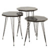 Side tables set 3pcs Buena pakoworld marble imitation black 120-000243