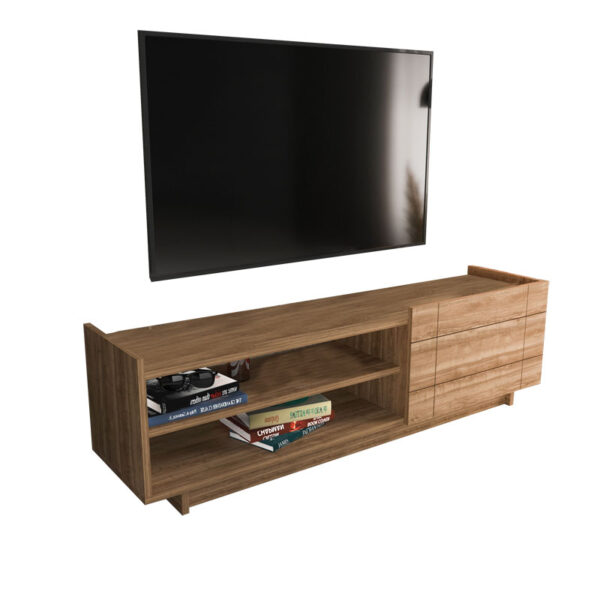 Tv stand Derek pakoworld walnut 140x37x41.4cm 120-000361