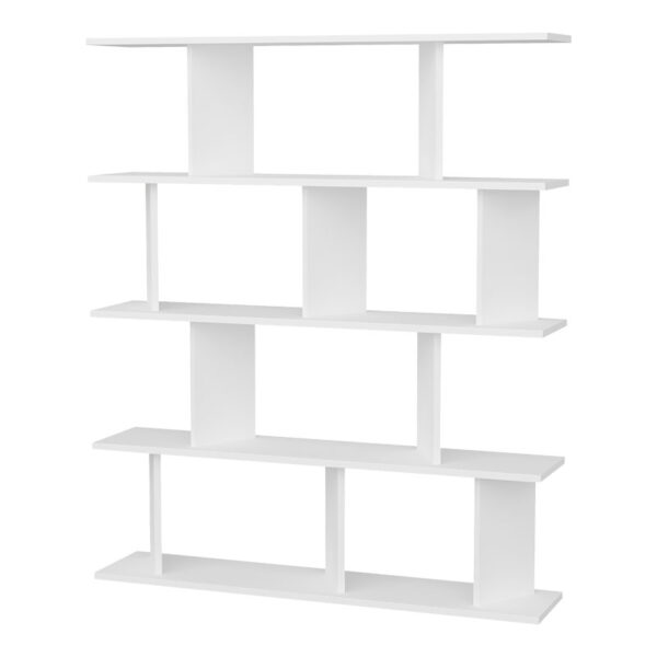Bookcase Ratu pakoworld white 120×24.6x141cm 120-000368