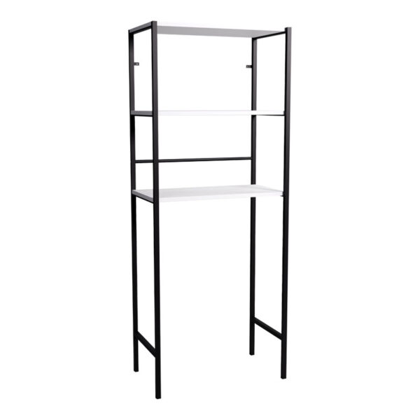 Laundry cabinet Zermin pakoworld metal-melamine white-black 70x25x150cm 120-000384