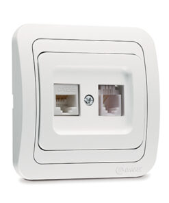Πρίζα Τηλεφώνου – Δυτκύου RJ45 CAT5 Λευκή Makel Mimoza – 12037