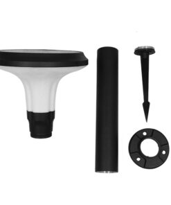 Αυτόνομο Αδιάβροχο IP65 Ηλιακό Φωτοβολταϊκό Φωτιστικό Κολωνάκι Κήπου 60cm LED 10W με Ανιχνευτή Κίνησης και Αισθητήρα Νυχτός Ψυχρό Λευκό 6000k GloboStar 12115