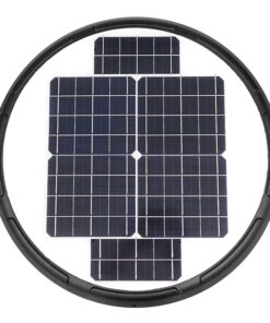 Αυτόνομο Αδιάβροχο IP65 Ηλιακό Φωτοβολταϊκό Φωτιστικό Στύλου / Κολώνας Πλατείας LED 25W με Ανιχνευτή Κίνησης και Αισθητήρα Νυχτός Θερμό Λευκό 3000k GloboStar 12151