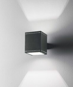 IDEAL LUX Φωτιστικό Τοίχου Βεράντας SNIF 1xG9 IP44 Μαύρου Χρώματος – 123080
