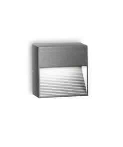 IDEAL LUX Επιτοίχιο Φωτιστικό για Σκαλοπάτια DOWN 1xG9 IP44 Χρώματος Ανθρακί – 122045