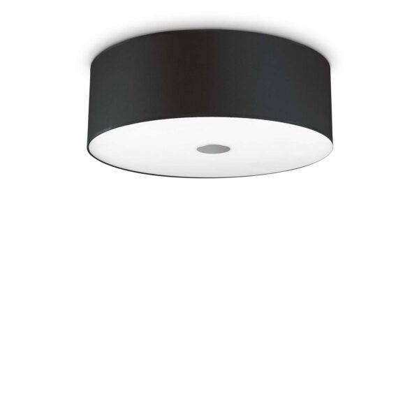 IDEAL LUX Φωτιστικό Οροφής WOODY 5xE27 Μαύρου Χρώματος- 122212