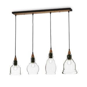 IDEAL LUX Κρεμαστό Φωτιστικό Οροφής GRETEL 4xE27 Διάφανο – 122557