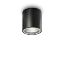 IDEAL LUX Φωτιστικό Σποτ Οροφής Βεράντας GUN 1xGU10 IP44 Μαύρου Χρώματος – 122687