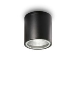 IDEAL LUX Φωτιστικό Σποτ Οροφής Βεράντας GUN 1xGU10 IP44 Μαύρου Χρώματος – 122687