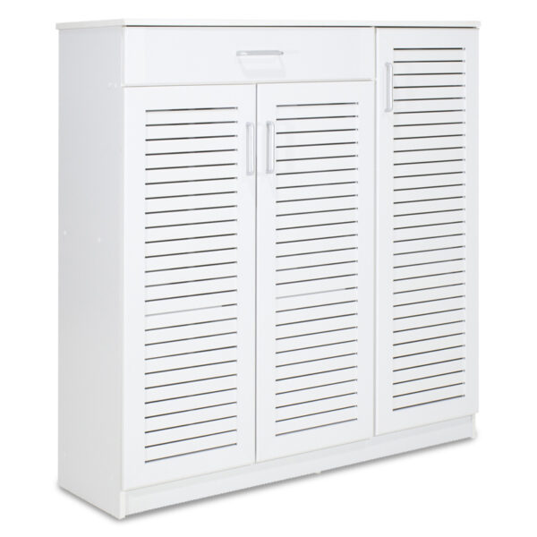 Shoe cabinet Sante pakoworld 30 pairs white 120x37x123cm 123-000027