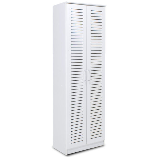 Shoe cabinet Sante pakoworld 21 pairs dark white 60x37x183cm 123-000028