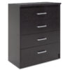 Chest of 4 drawers Olympus pakoworld  in wenge colour 80x40x95 123-000037