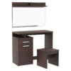 Dressing table with mirror Olympus pakoworld in walnut colour 123-000178
