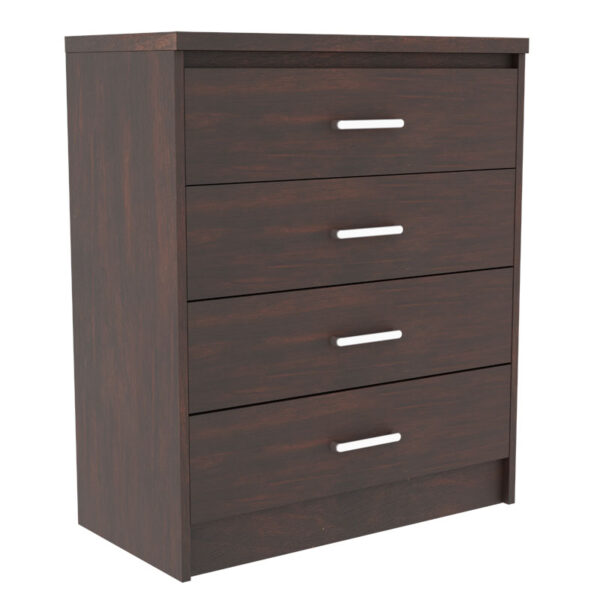 Chest f 4 drawers Olympus pakoworld  in walnut colour 80x40x95 123-000185