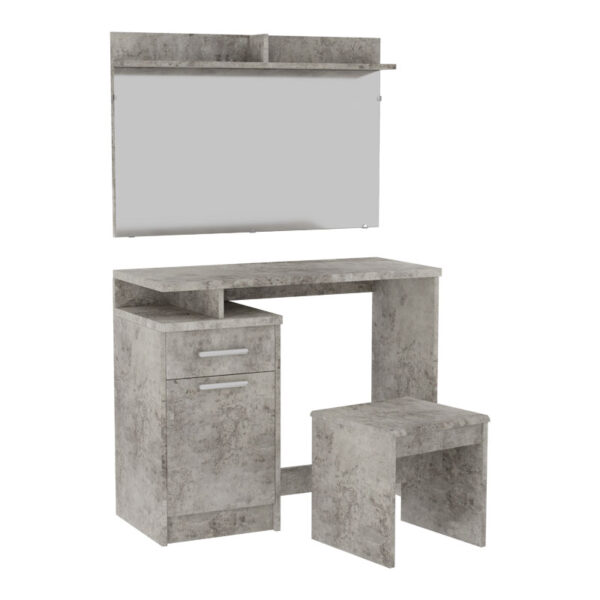 Dressing table with mirror Olympus pakoworld in anthracite antique colour 123-000186