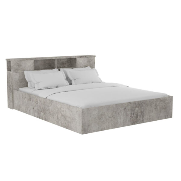 Double bed Olympus pakoworld in antique anthracite colour 160×200 cm 123-000191