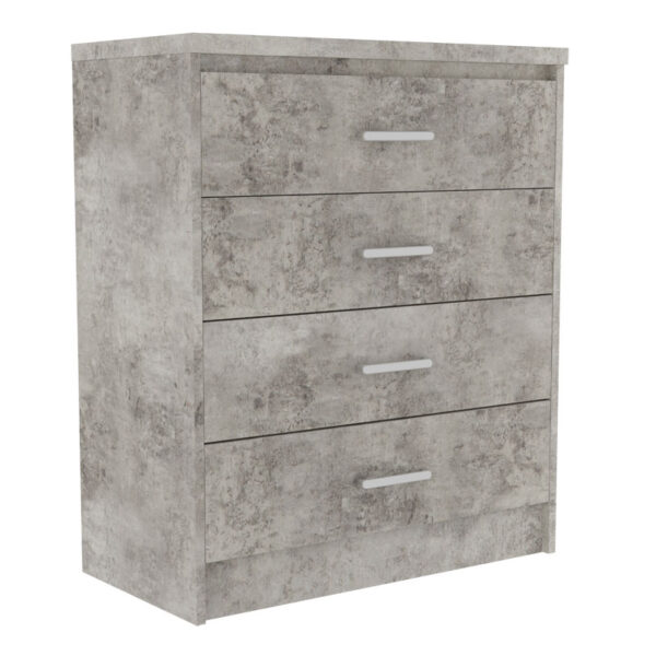 Chest f 4 drawers Olympus pakoworld  in antique anthracite colour 80x40x95 123-000193