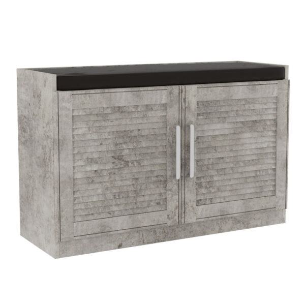 Shoe cabinet stool Crispy pakoworld 9 pairs antique anthracite 94×34.5x60cm 123-000194