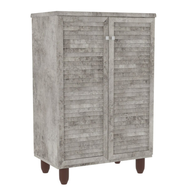 Shoe cabinet SANTÏ pakoworld 10 pairs antique anthracite 60×34.5×91.5cm 123-000195