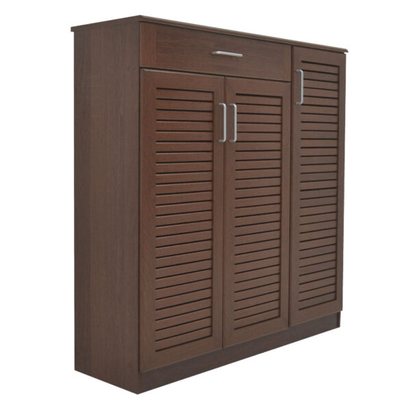 Shoe cabinet Sante pakoworld 30 pairs walnut 120x37x123cm 123-000201