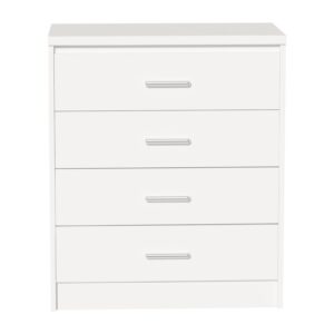 Συρταριέρα OLYMPUS pakoworld με 4 συρτάρια χρώμα λευκό 80x40x95εκ 123-000209