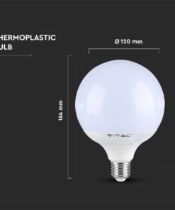 LED Λάμπα E27 18W G120 V-TAC PRO Samsung Chip 200° 2000lm 3000K – 123