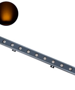 GloboStar® WASHER-NAIA 90171 Μπάρα Φωτισμού Wall Washer LED 9W 945lm 30° DC 24V Αδιάβροχο IP65 Μ50 x Π4 x Υ5cm Αρχιτεκτονικό Πορτοκαλί 2200K – Γκρι Ανθρακί – 3 Years Warranty
