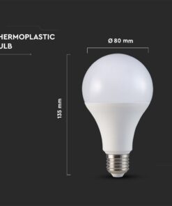 LED Λάμπα E27 A80 18W V-TAC PRO Samsung Chip 200° 2000lm Θερμό Λευκό 3000K – 126