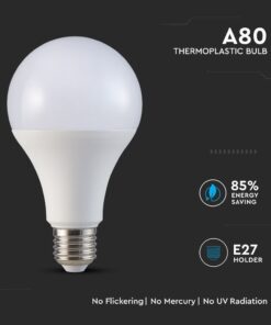 LED Λάμπα E27 A80 18W V-TAC PRO Samsung Chip 200° 2000lm Θερμό Λευκό 3000K – 126