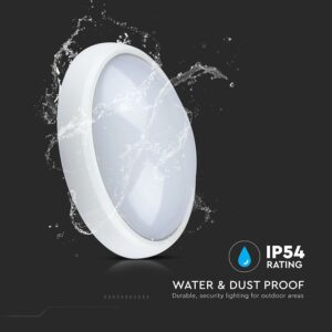 Αδιάβροχο φωτιστικό ασφαλείας LED IP54 για εξωτερικούς χώρους, ανθεκτικό στη σκόνη και το νερό.