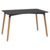 Dining table Natali MDF top black 120x80x75cm 127-000080