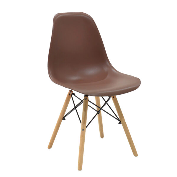 Chair Julita pakoworld PP brown-oak leg 127-000101