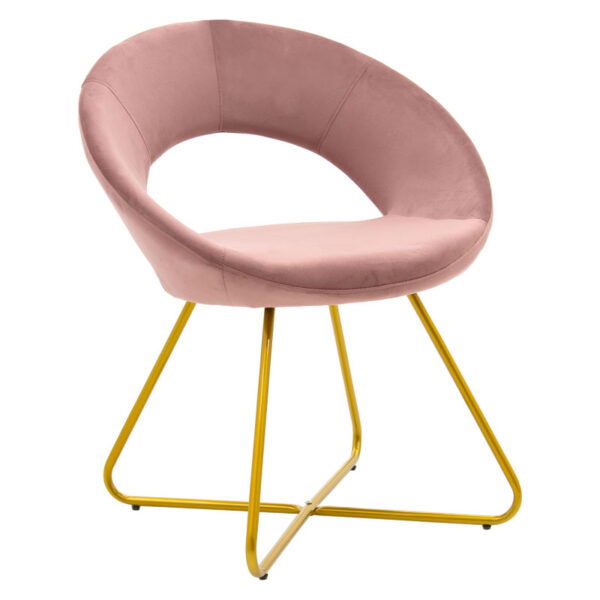 Chair Valentina pakoworld metal golden with velvet rotten apple 127-000134