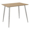 Τραπέζι Cuba pakoworld MDF sonoma-λευκό 70x70x75εκ 127-000138