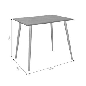 Τραπέζι Cuba pakoworld MDF sonoma-λευκό 70x70x75εκ 127-000138