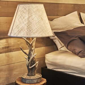 IDEAL LUX Επιτραπέζιο Φωτιστικό CHALET 1xE27 Χρώματος Ξύλου – 128207