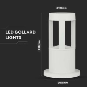 LED Φωτιστικό 10W Λευκό Σώμα 250mm V-TAC IP65 4000K Φυσικό Λευκό  – 128317