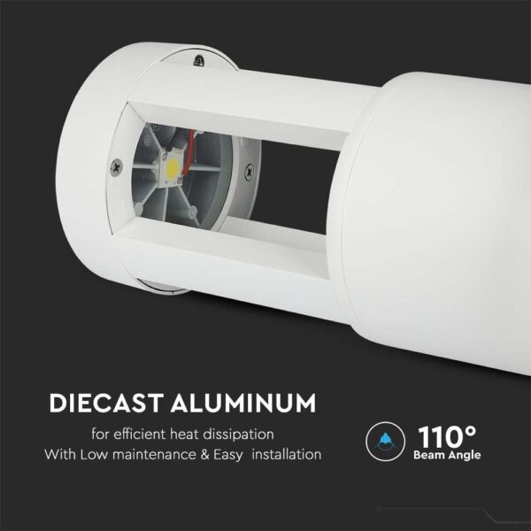 LED Φωτιστικό 10W Λευκό Σώμα 250mm V-TAC IP65 4000K Φυσικό Λευκό  – 128317