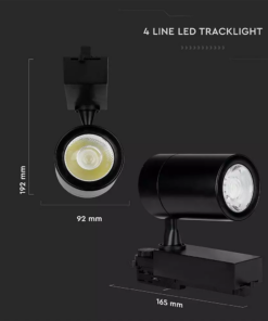 LED Σποτ Φωτιστικό Ράγας COB 35W V-TAC 4000K Φυσικό Λευκό – 211286
