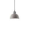 IDEAL LUX Κρεμαστό Φωτιστικό O-5 1xE27 Γκρι Χρώματος Τσιμέντο – 129082