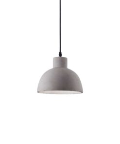 IDEAL LUX Κρεμαστό Φωτιστικό O-5 1xE27 Γκρι Χρώματος Τσιμέντο – 129082