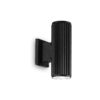 IDEAL LUX Απλίκα Τοίχου BASE 2xGU10 IP44 Μαύρου Χρώματος – 129433