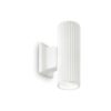 IDEAL LUX Απλίκα Τοίχου BASE 2xGU10 IP44 Λευκού Χρώματος – 129457