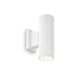 IDEAL LUX Απλίκα Τοίχου BASE 2xGU10 IP44 Λευκού Χρώματος – 129457
