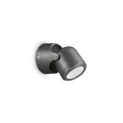 IDEAL LUX Σπότ Τοίχου XENO Εξωτερικού Χώρου IP44 GU10 Σκούρου Γκρι Χρώματος – 129464