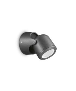 IDEAL LUX Σπότ Τοίχου XENO Εξωτερικού Χώρου IP44 GU10 Σκούρου Γκρι Χρώματος – 129464
