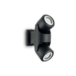 IDEAL LUX Απλίκα Τοίχου XENO 2xGU10 IP44 Μαύρου Χρώματος – 129501